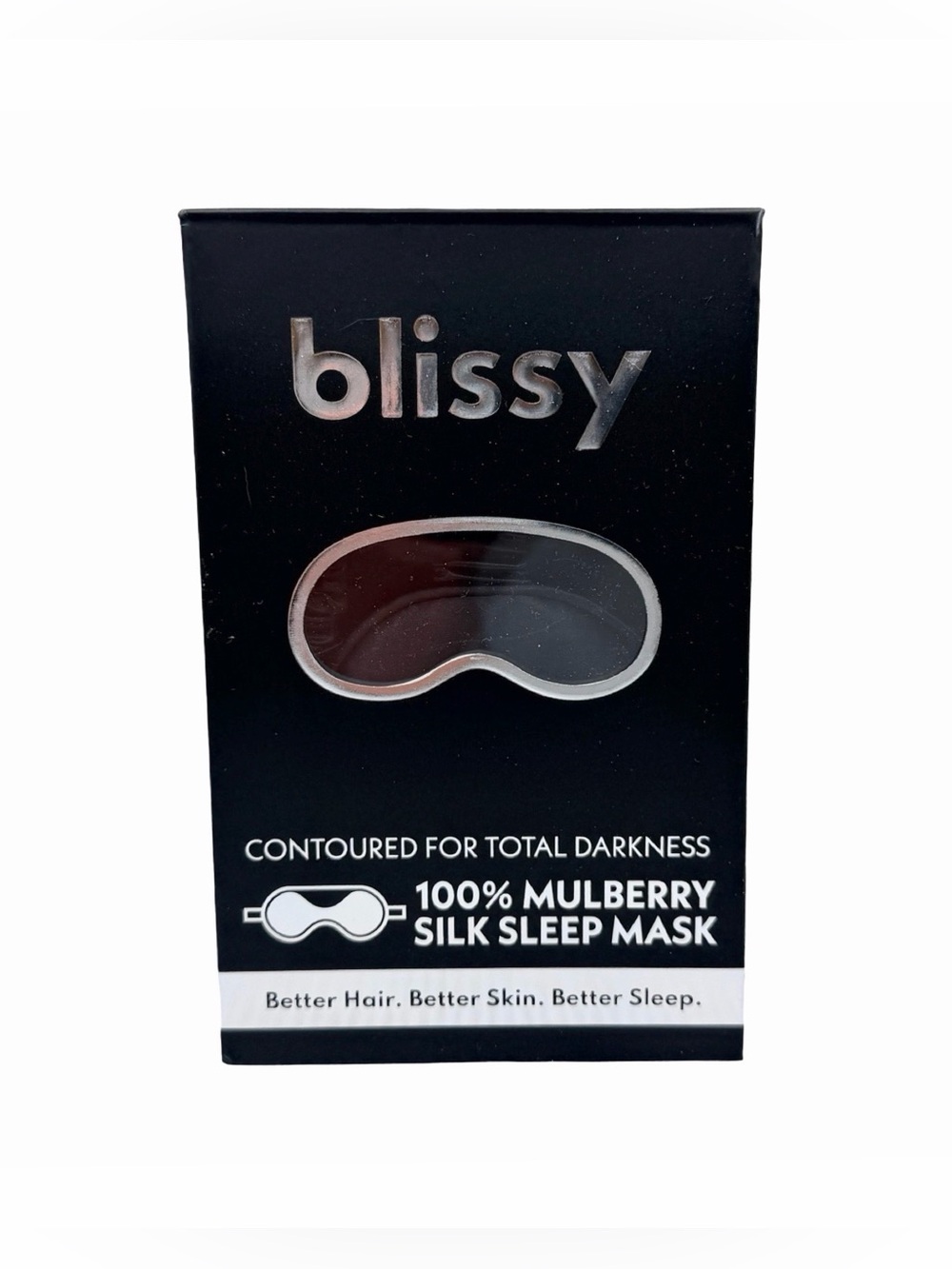 blissy 100% Mulberry Silk Sleep Mask - Black